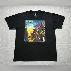 Kingdom Hearts III T-Shirt Men’s Large Black Disney x Square Enix Graphic Tee